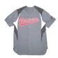 Mens Grey Champro Baseball Jersey Beavers 1 USA Short Sleeve T Shirt
