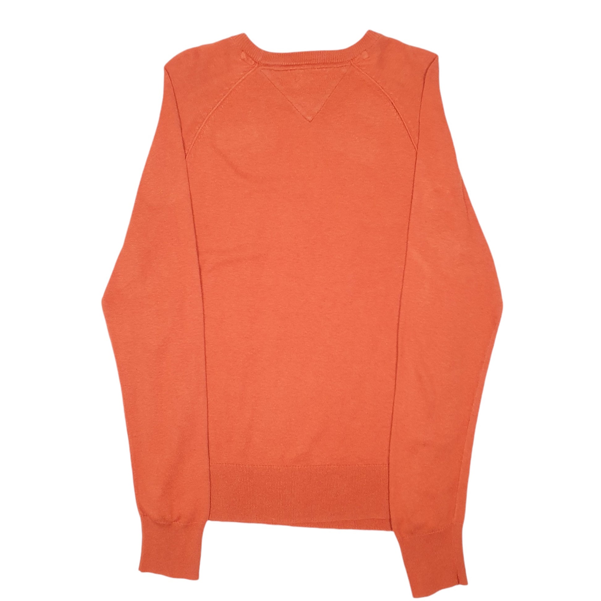 Mens Orange Tommy Hilfiger Knit Sweater Crewneck Jumper