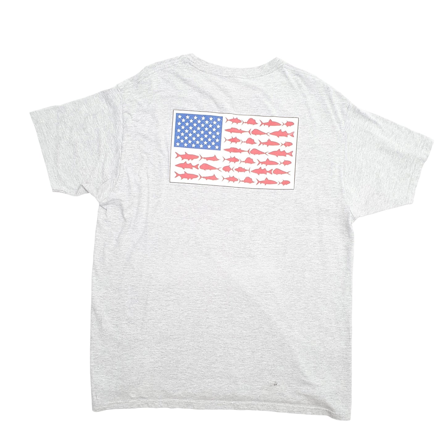 Mens Grey Columbia Sportswear PFG Performance Fishing Gear Short Sleeve T Shirt