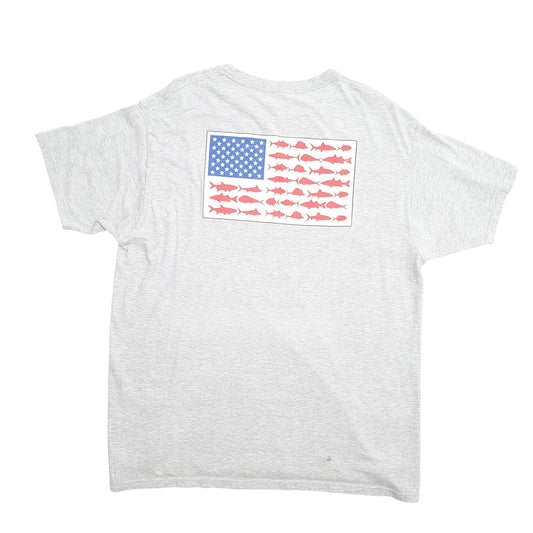 Mens Grey Columbia Sportswear PFG Performance Fishing Gear Short Sleeve T Shirt