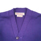 Mens Purple Lasley Knitting Co Vintage 50s 60s Letterman Bulldogs Football Made In USA Cardigan Jumper