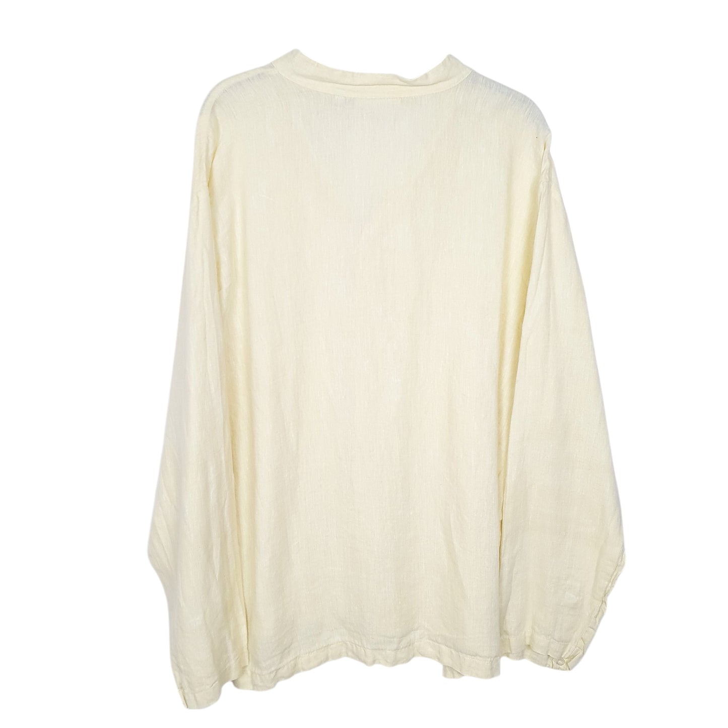 Mens Yellow Murano Baird McNutt Collarless Long Sleeve Shirt