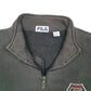 Mens Black Fila  Quarter Zip Jumper