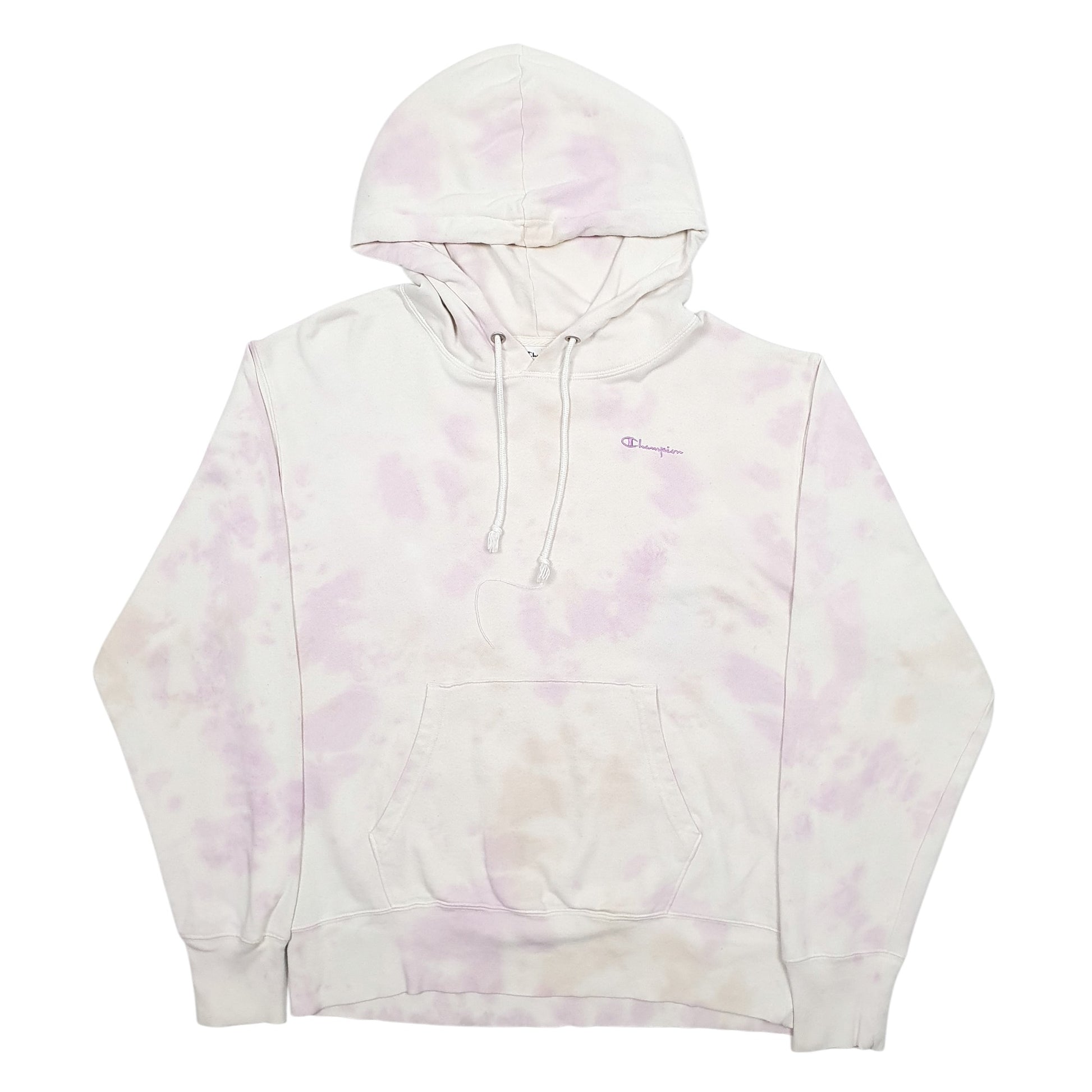 Mens White Champion Tye Dye Hoodie Jumper