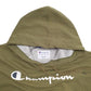 Mens Khaki Champion Spellout Hoodie Jumper
