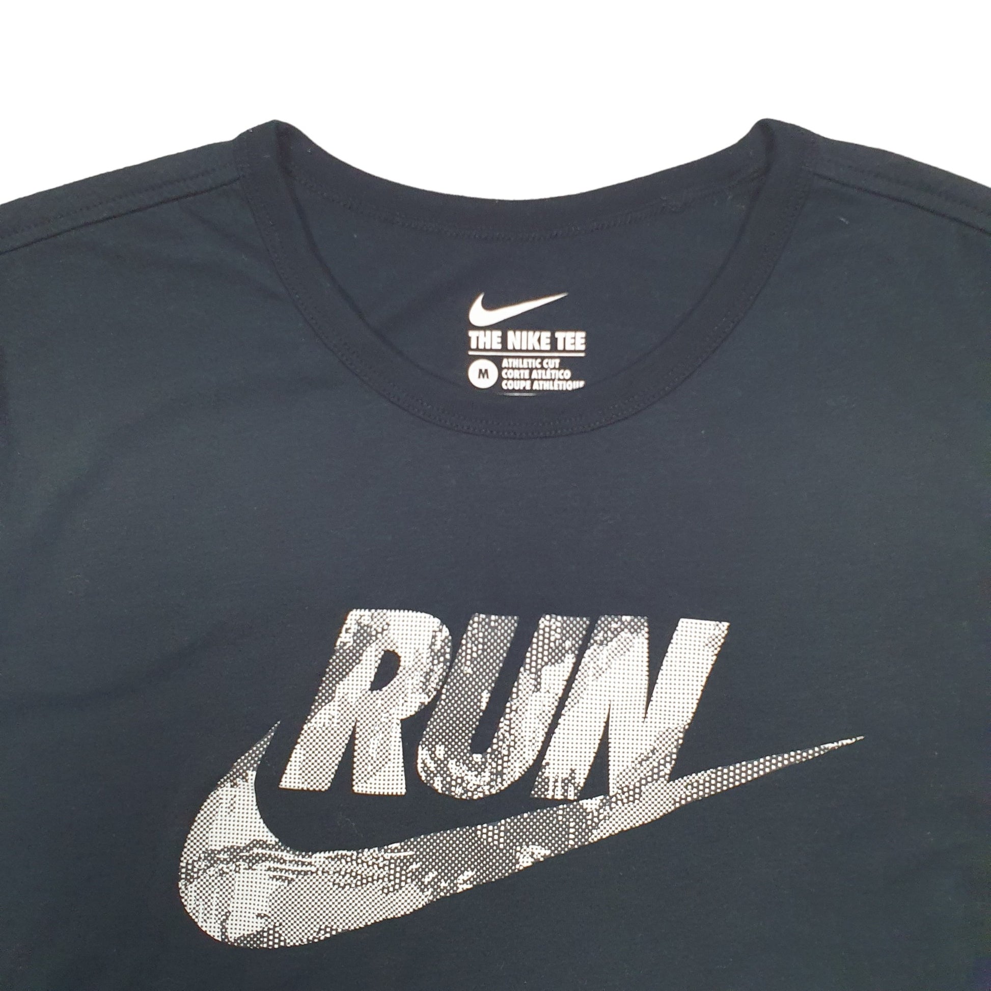 Mens Black Nike Running Spellout Short Sleeve T Shirt