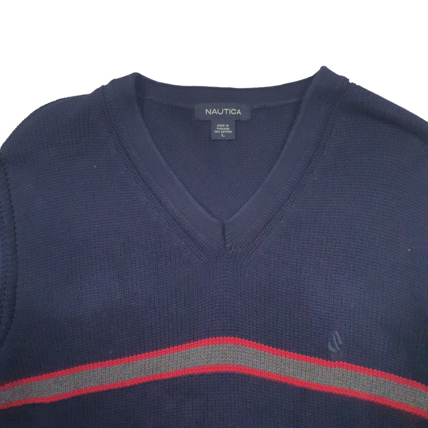 Mens Navy Nautica Knit Crewneck Jumper