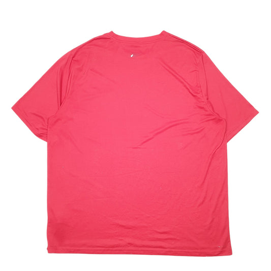 Mens Red Reebok Active Workout Gym Short Sleeve T Shirt