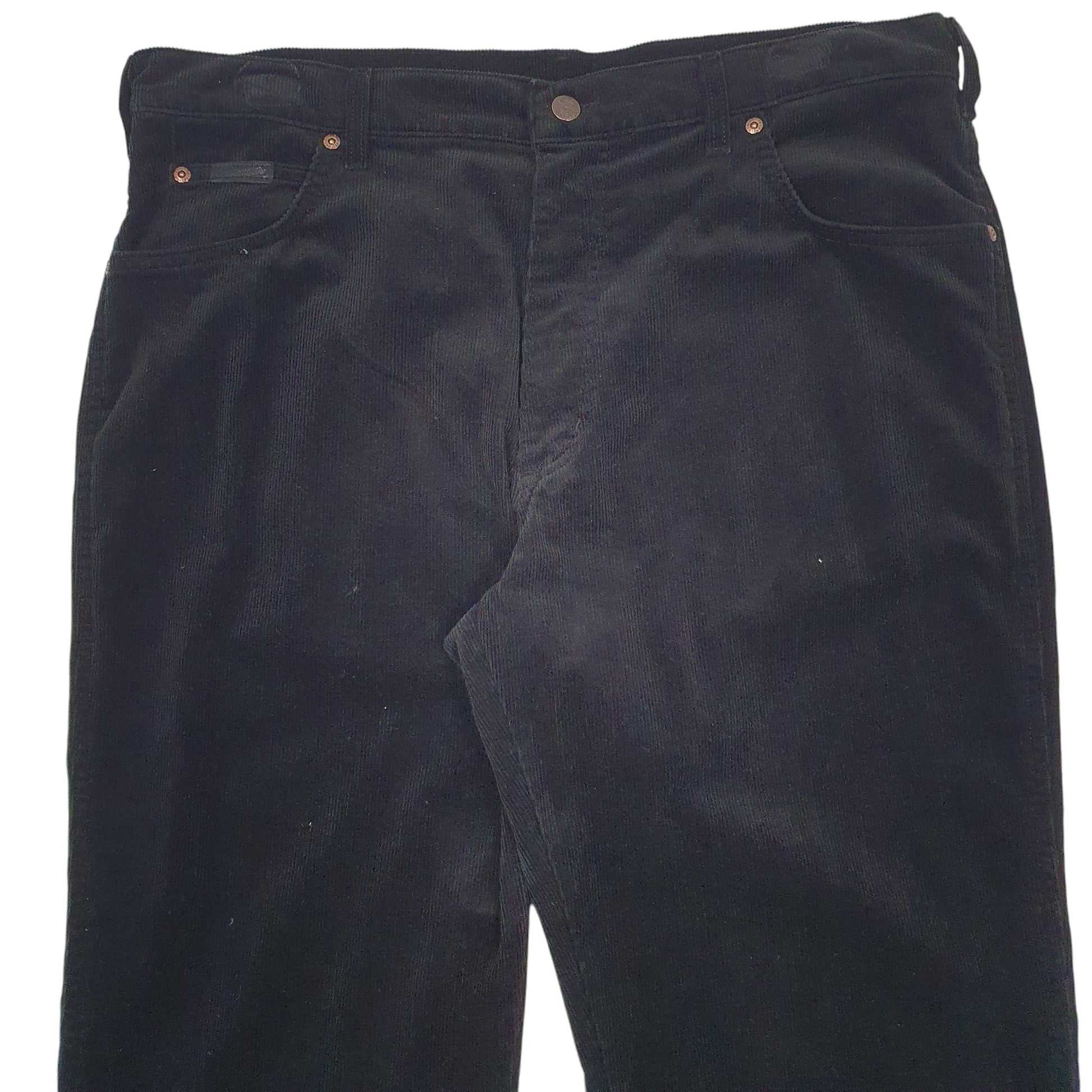 Mens Black Wrangler Texas Stretch Corduroy Trousers