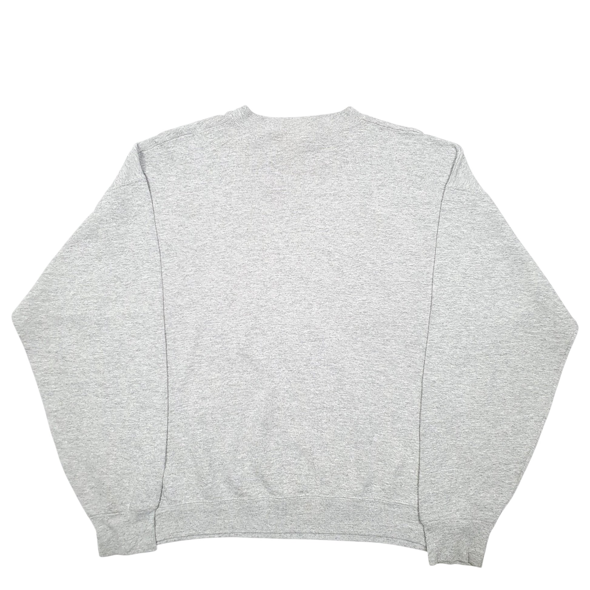 Mens Grey Fruit of the Loom USA California Spellout Crewneck Jumper