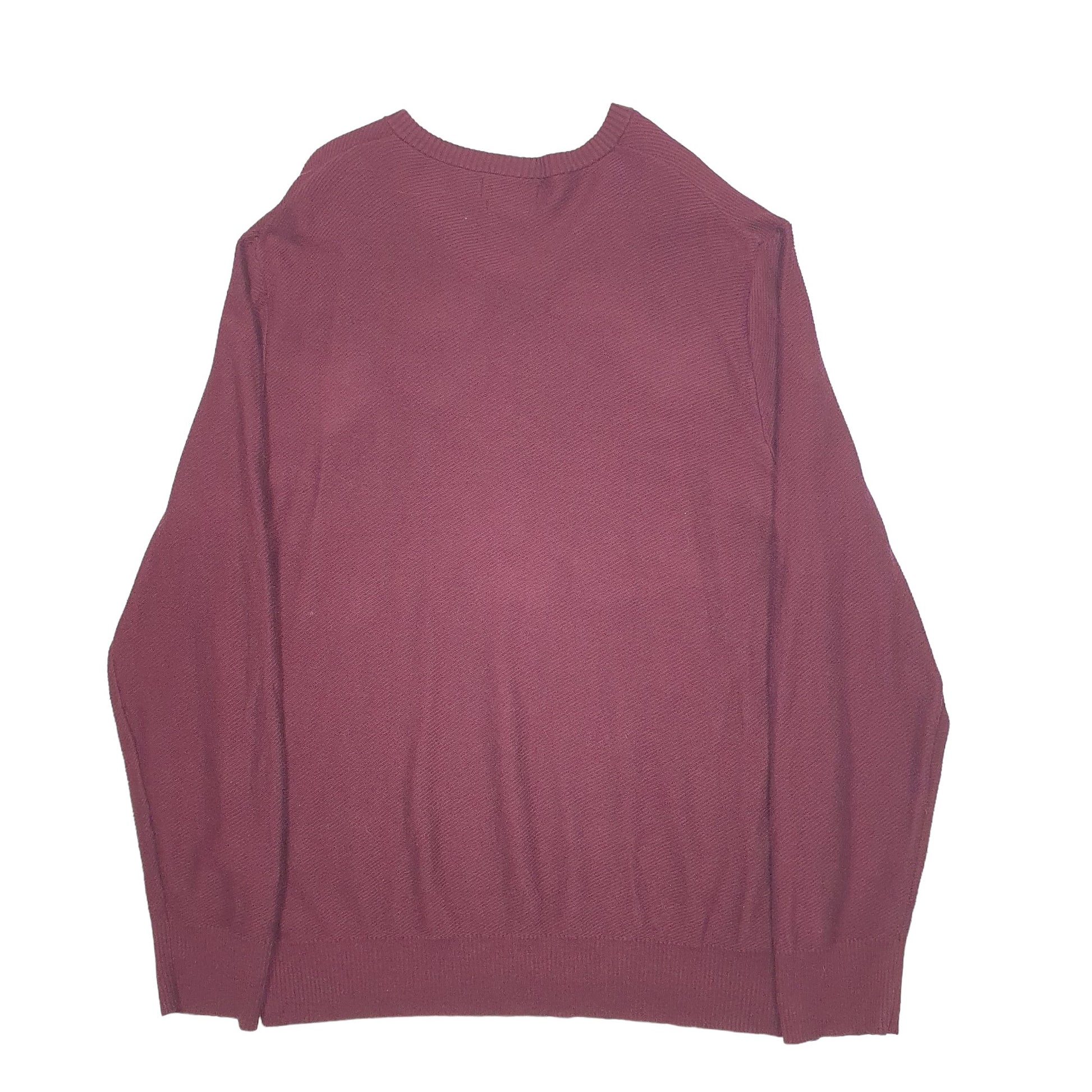 Mens Burgundy Nautica Knit Crewneck Jumper