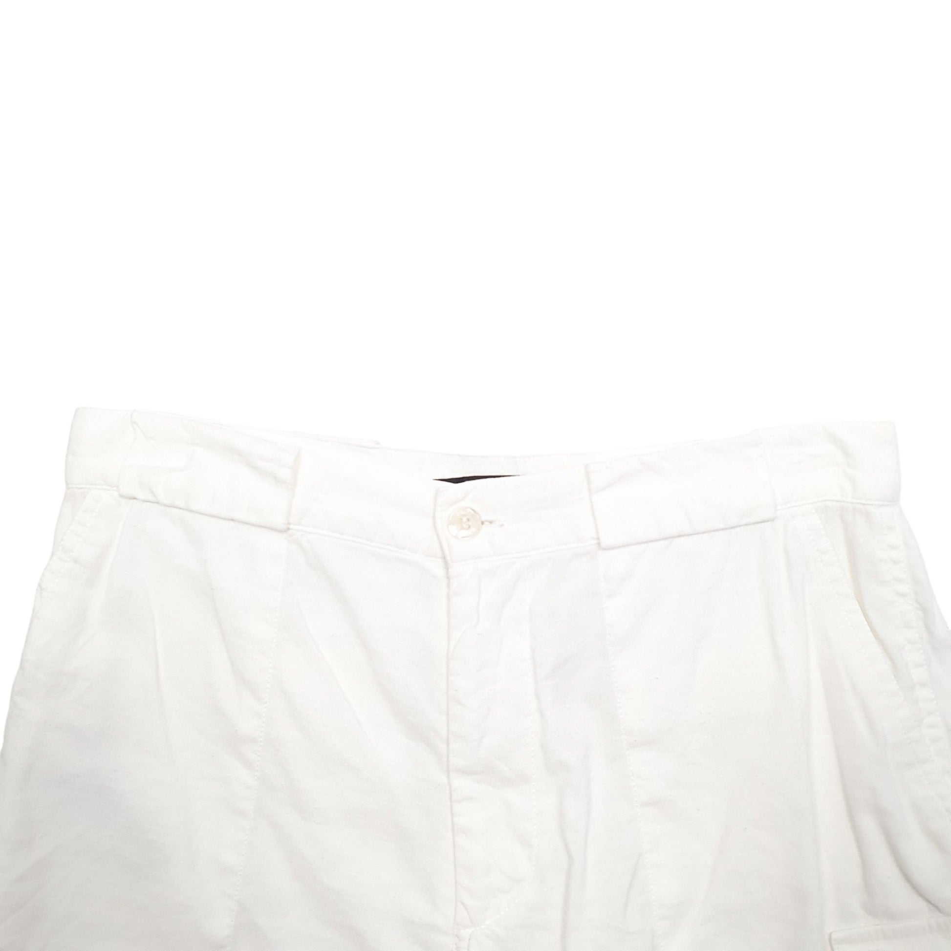 Womens White Ralph Lauren Linen Chino Shorts