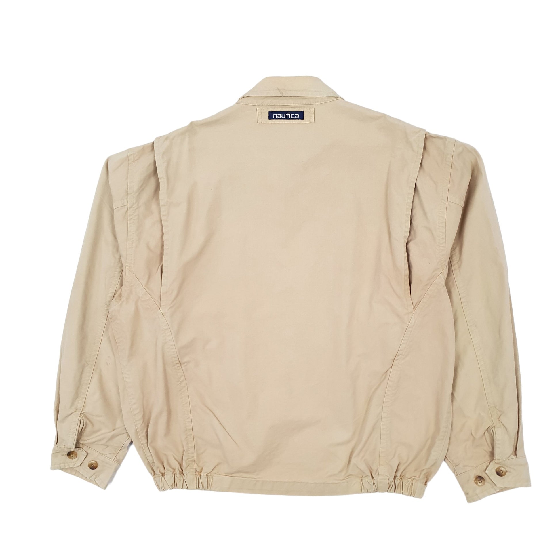 Mens Beige Nautica Bomber Vintage 90s  Coat