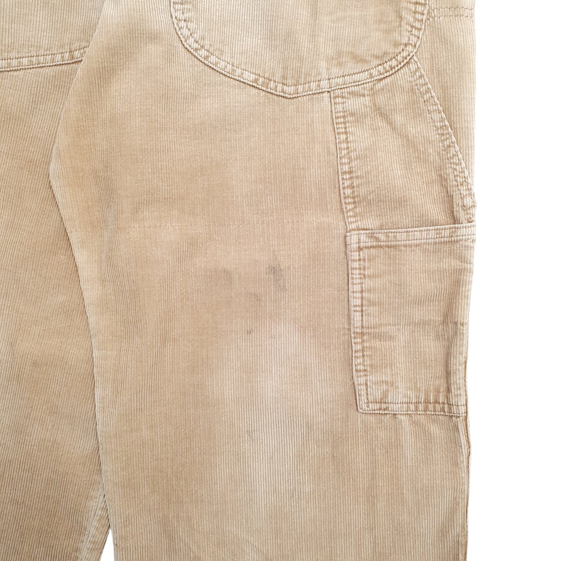 Mens Beige Lee  Corduroy Trousers