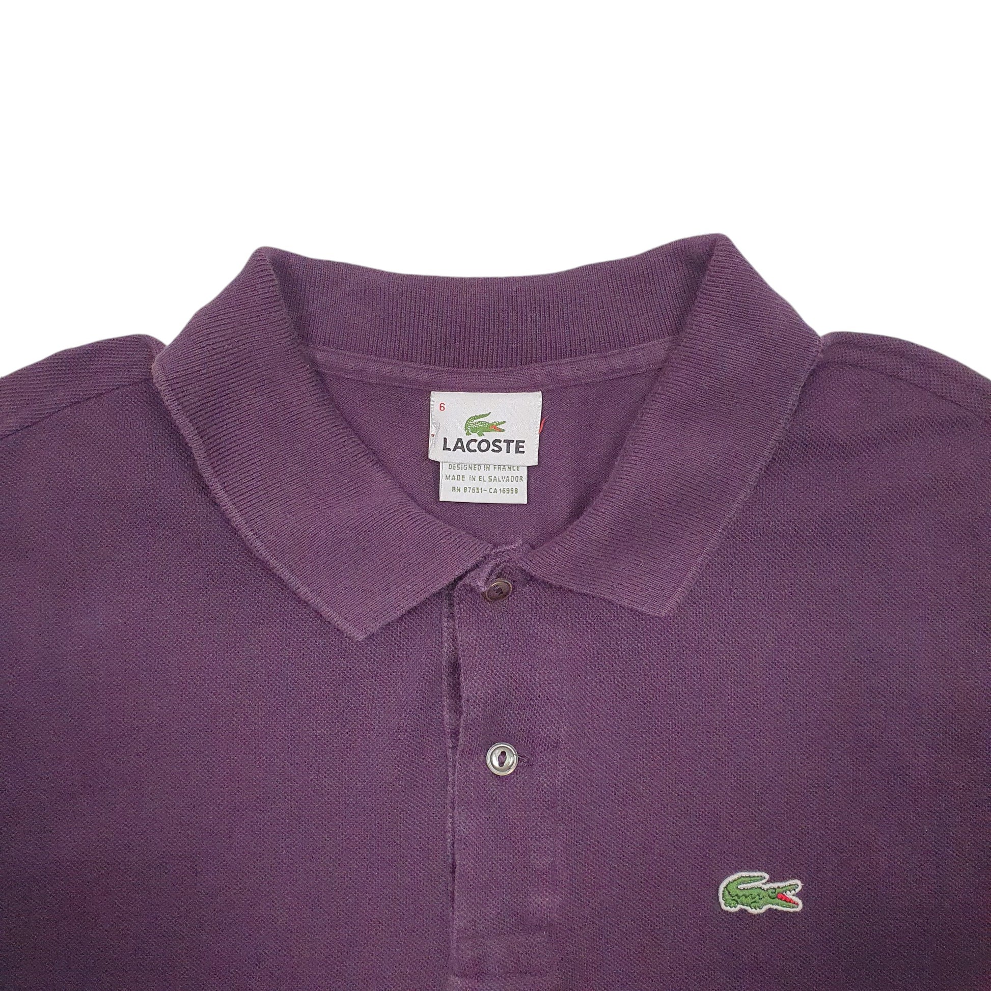 Mens Purple Lacoste  Short Sleeve Polo Shirt