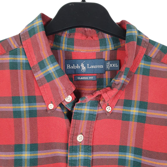 Mens Red Ralph Lauren Tartan Long Sleeve Shirt