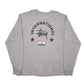 Mens Grey Stussy Spellout Long Sleeve T Shirt