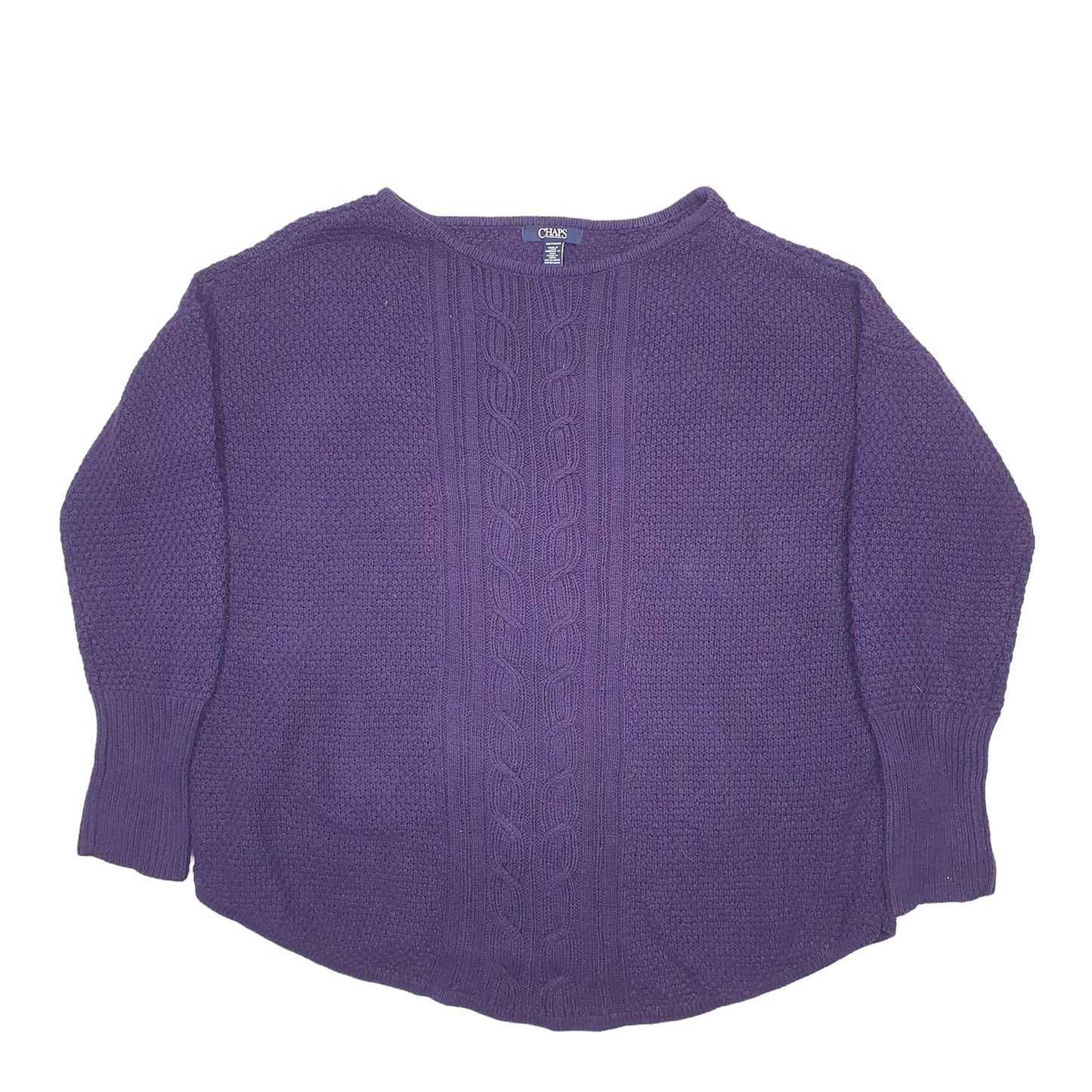 Womens Purple Chaps Knit Crewneck Jumper