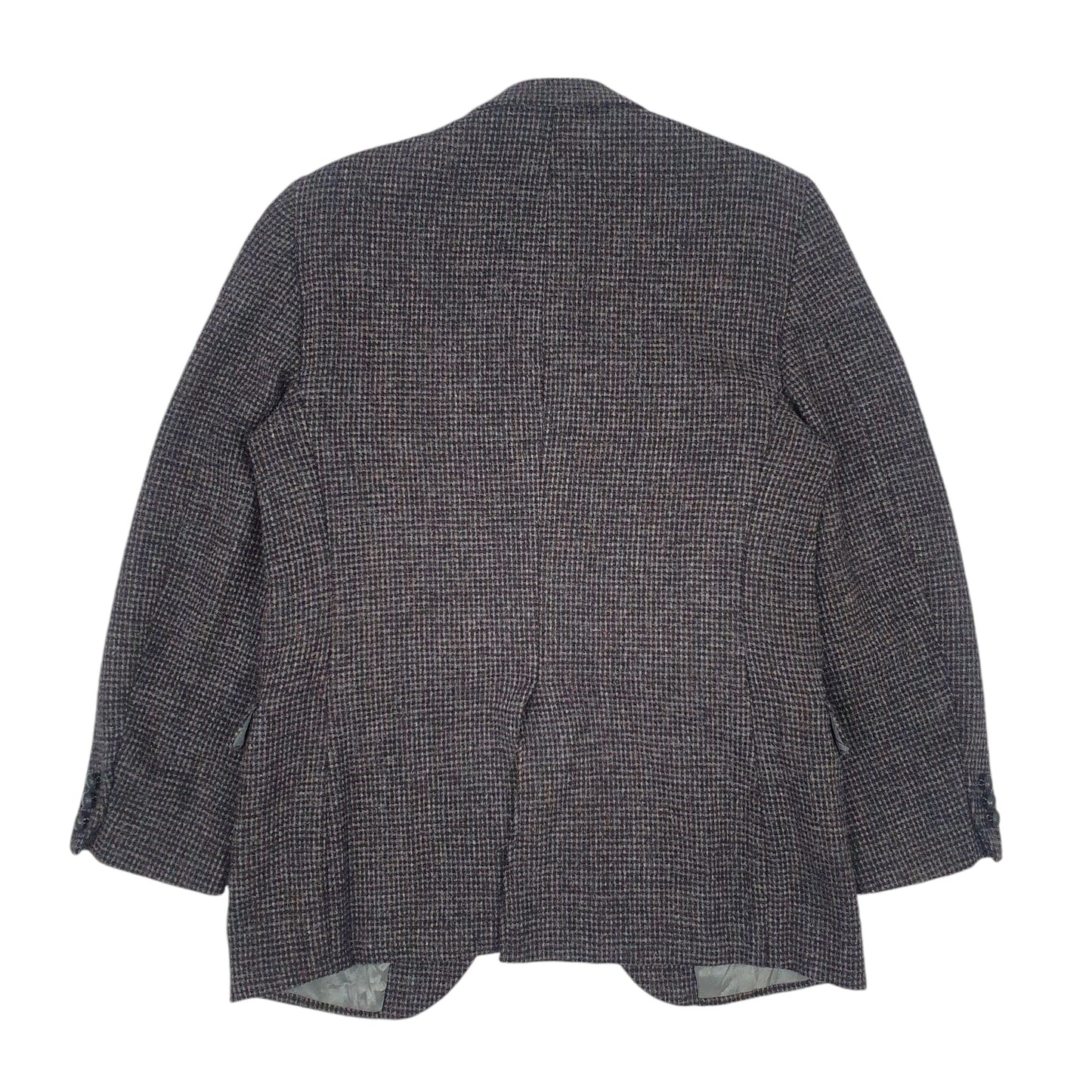 Mens Grey Harris Tweed Tailored In USA Vintage Scottish Wool  Coat