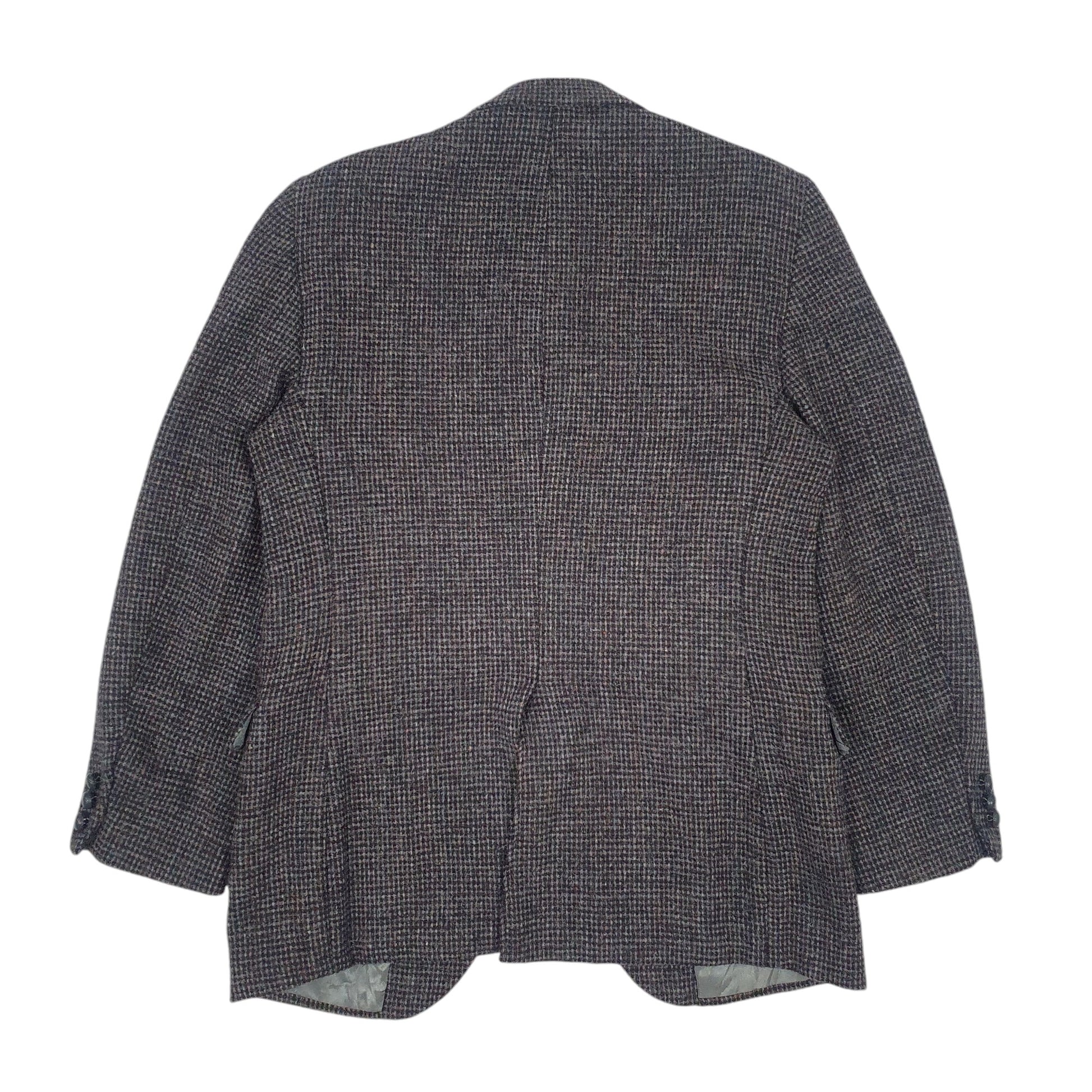 Mens Grey Harris Tweed Tailored In USA Vintage Scottish Wool  Coat