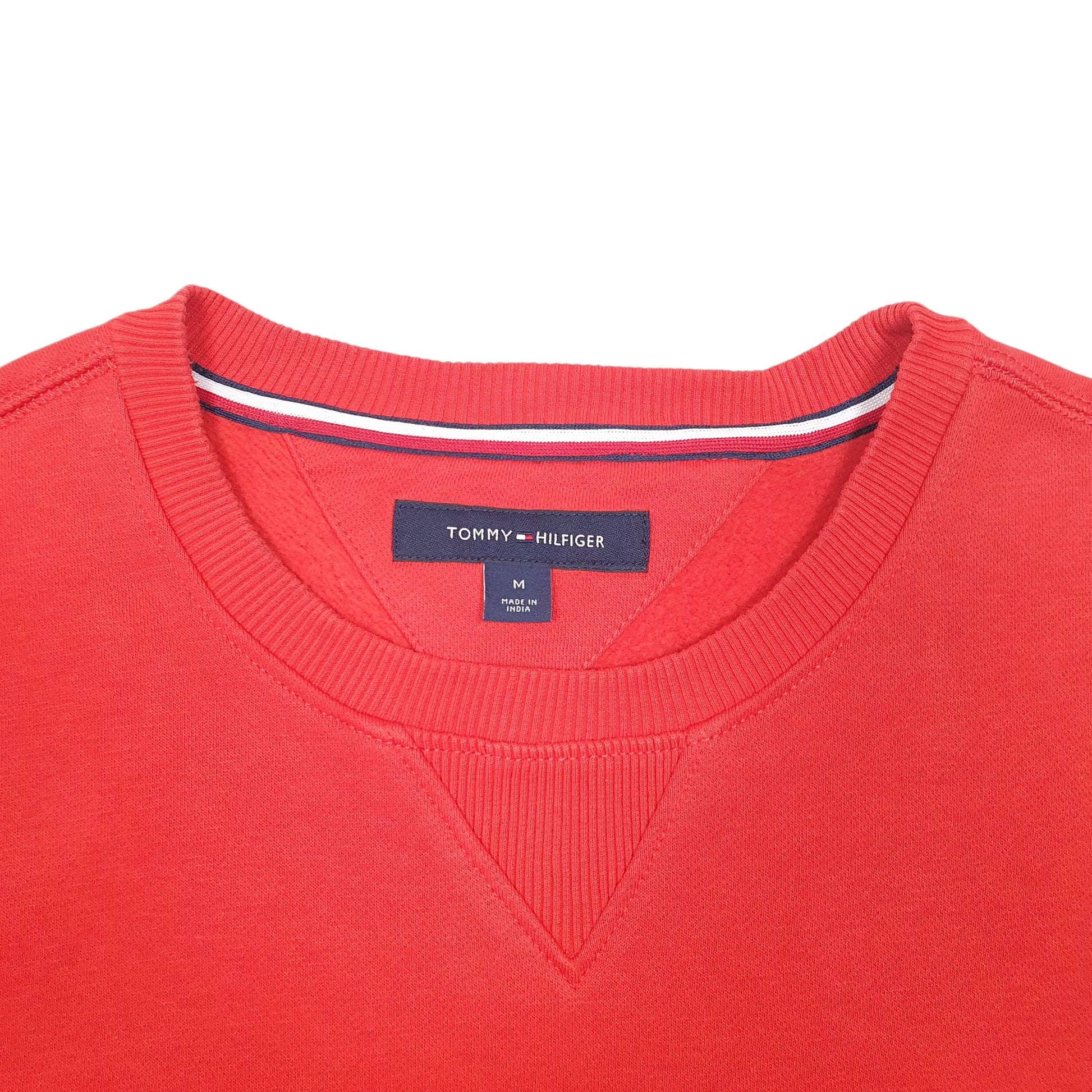 Mens Red Tommy Hilfiger  Crewneck Jumper