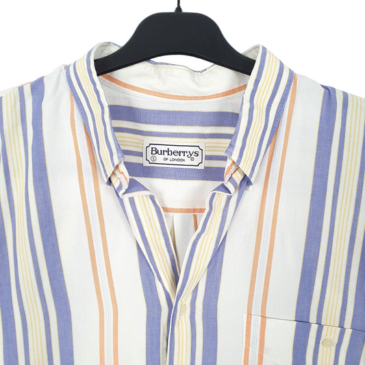 Mens White Burberry London Short Sleeve Shirt