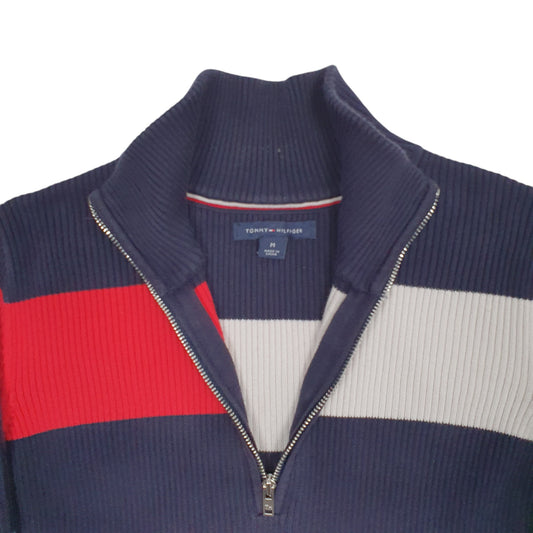 Womens Navy Tommy Hilfiger Knit Quarter Zip Jumper