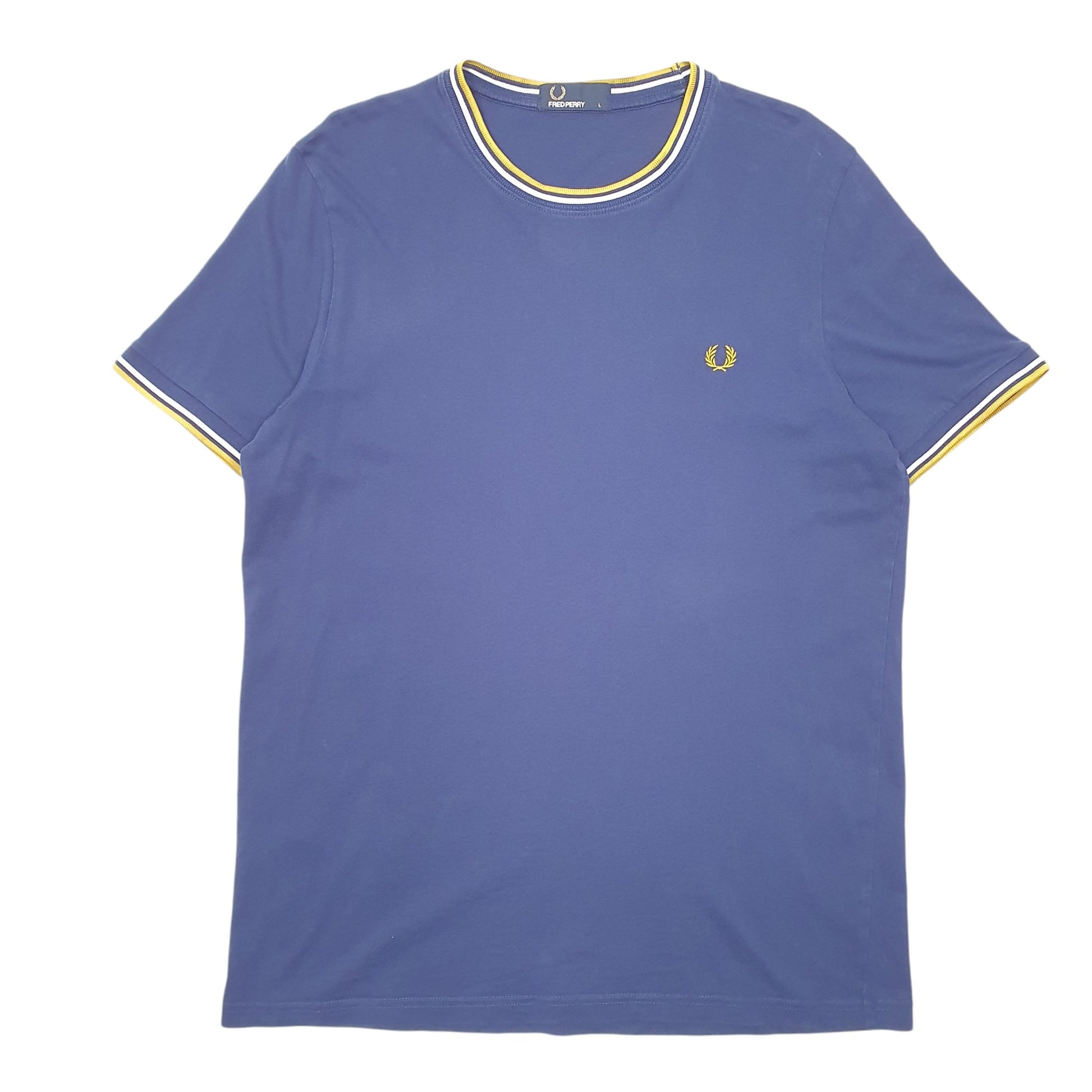 Mens Navy Fred Perry Slim Short Sleeve T Shirt