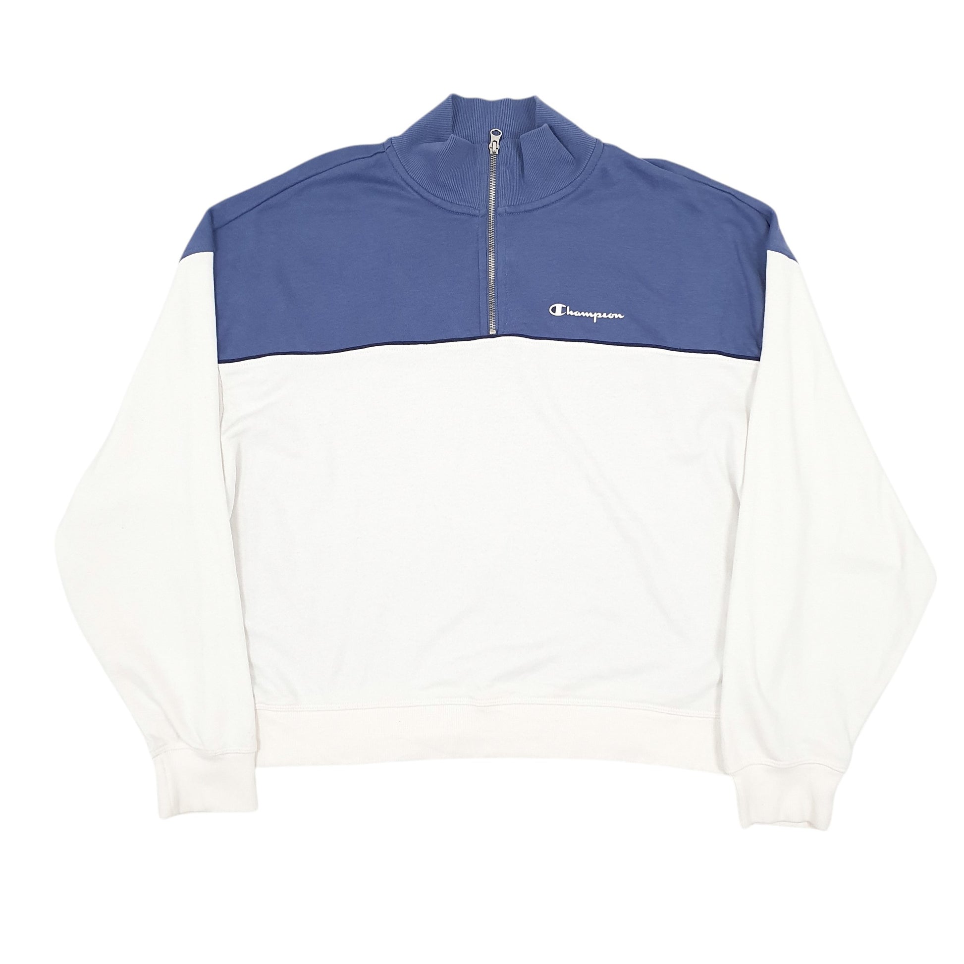 Mens White Champion  Quarter Zip Jumper
