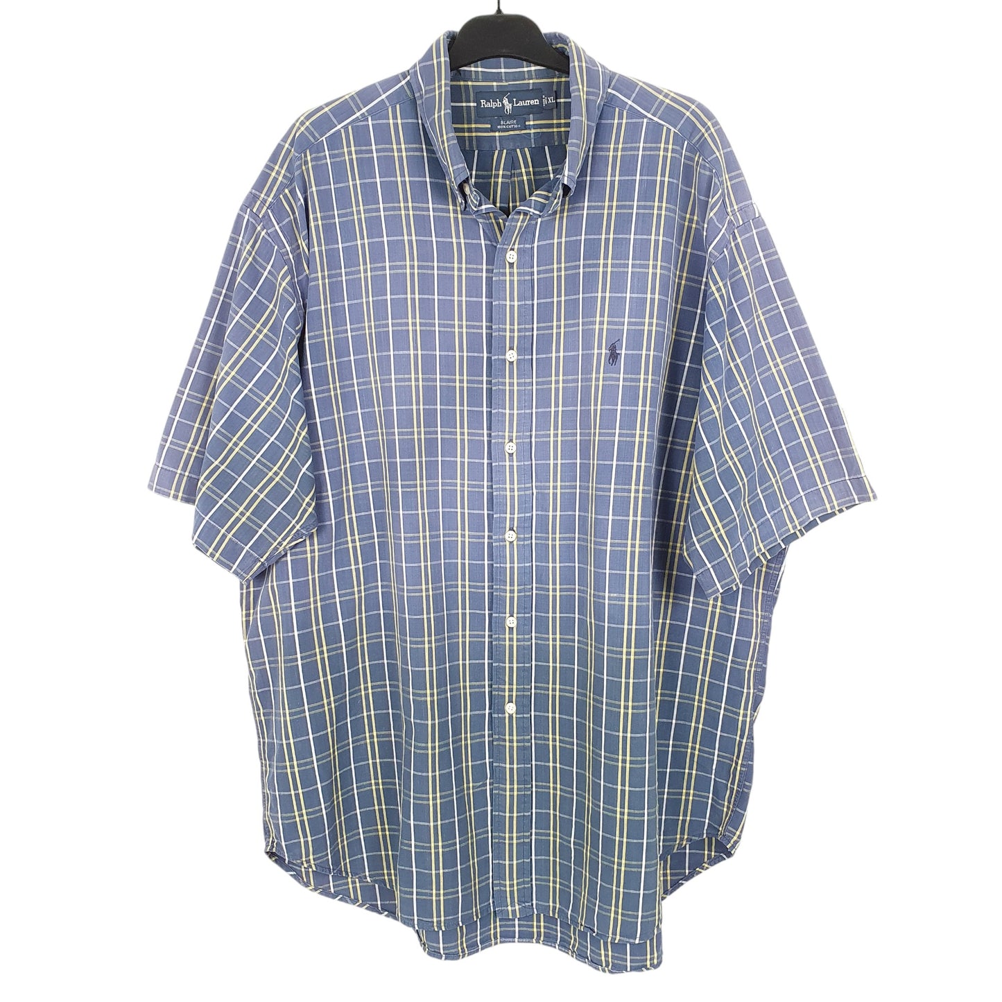 Mens Navy Polo Ralph Lauren Oxford Short Sleeve Shirt