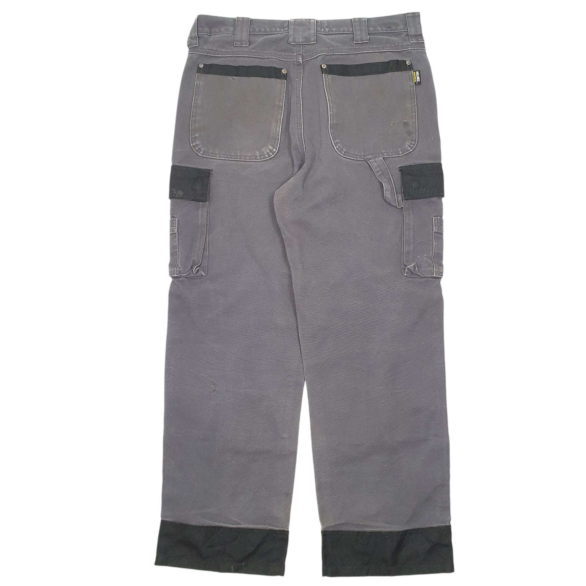 Mens Grey Holmes Utility Workwear Trade Cargo Trousers