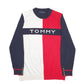 Mens White Tommy Hilfiger Spellout Crewneck Jumper