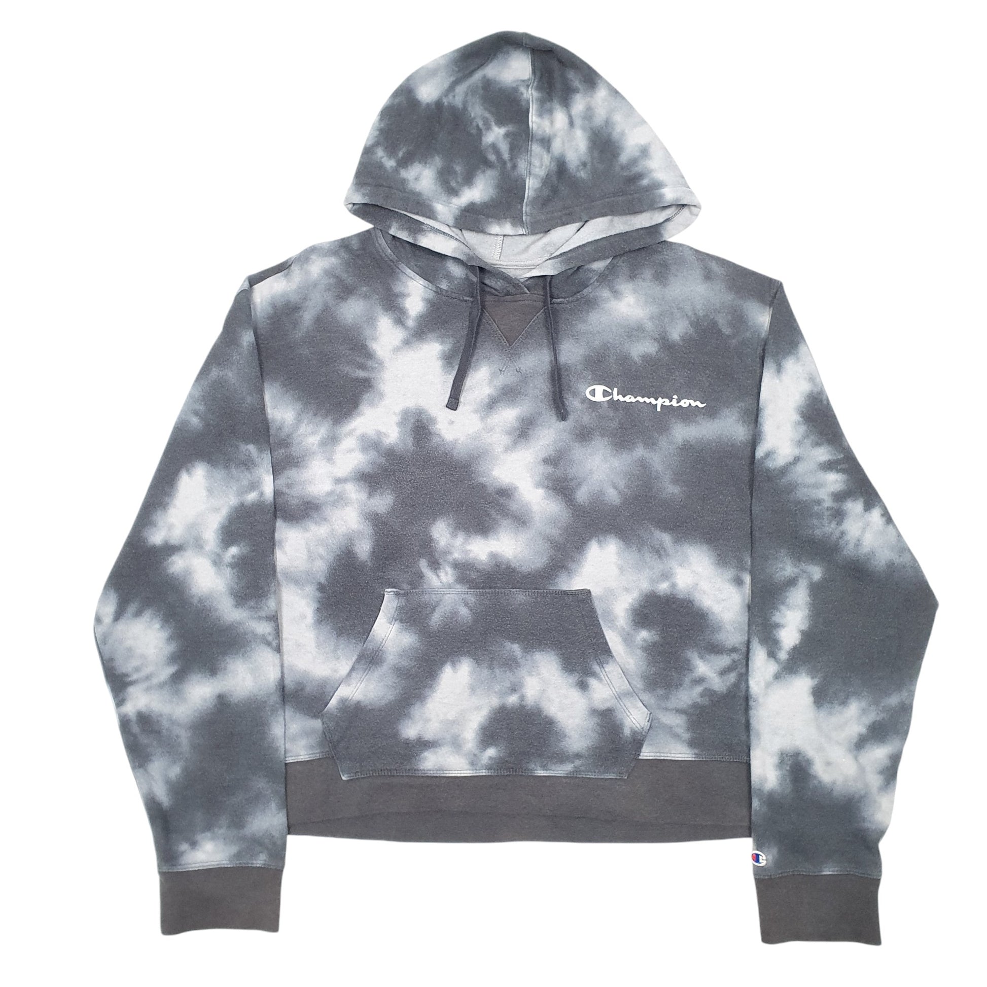 Womens Grey Champion Tie Dye Hoodie Jumper