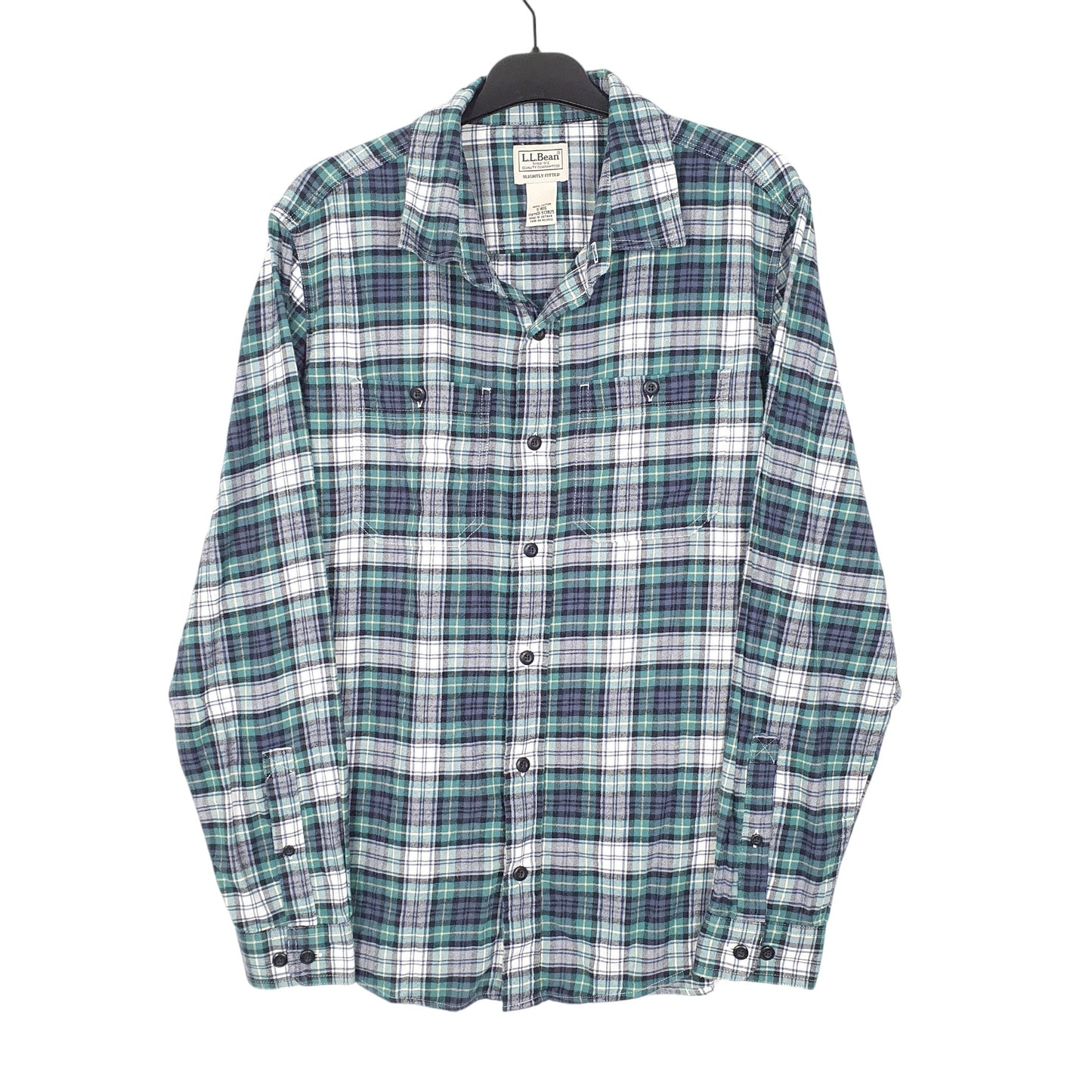 Mens Green L.L.Bean Flannel Overshirt Long Sleeve Shirt