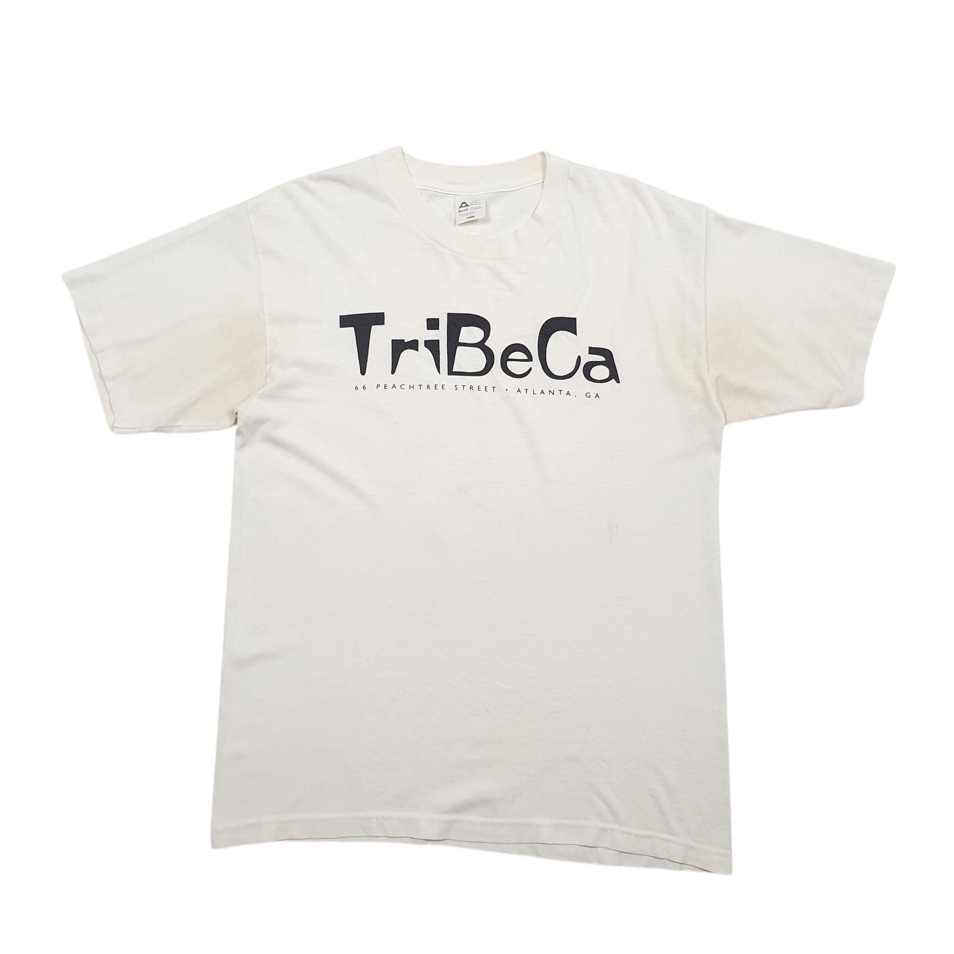 Mens White AAA Single Stitch Vintage 90s Short Sleeve T Shirt