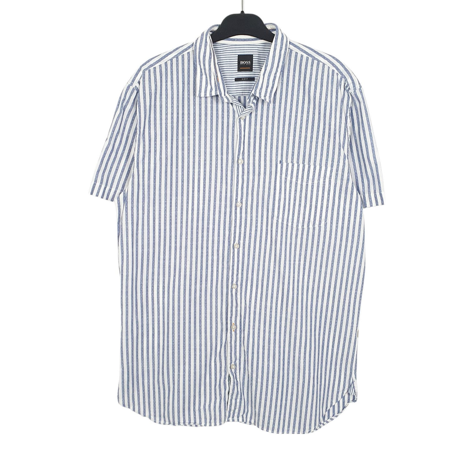 Mens White Hugo Boss  Short Sleeve Shirt