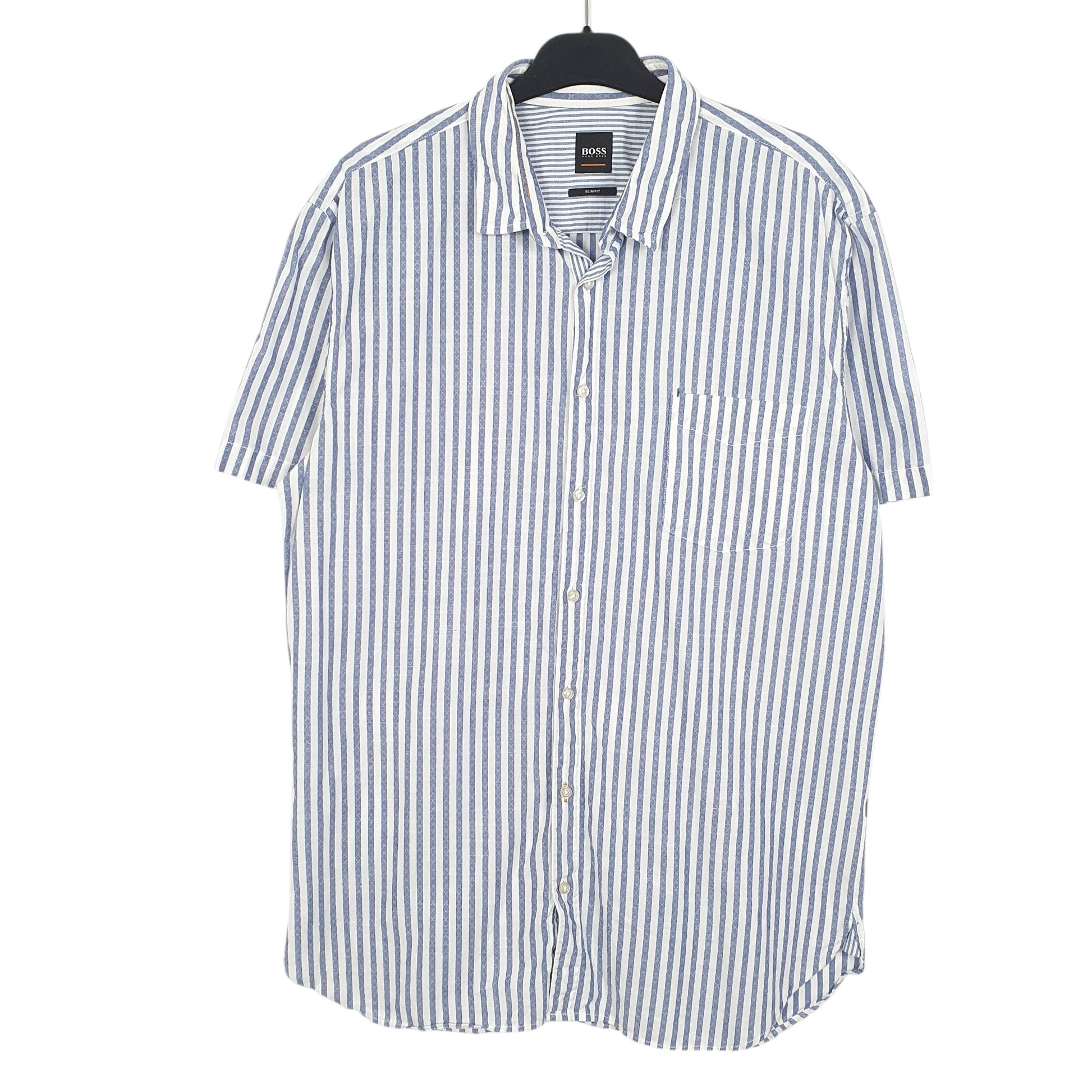 Mens White Hugo Boss  Short Sleeve Shirt