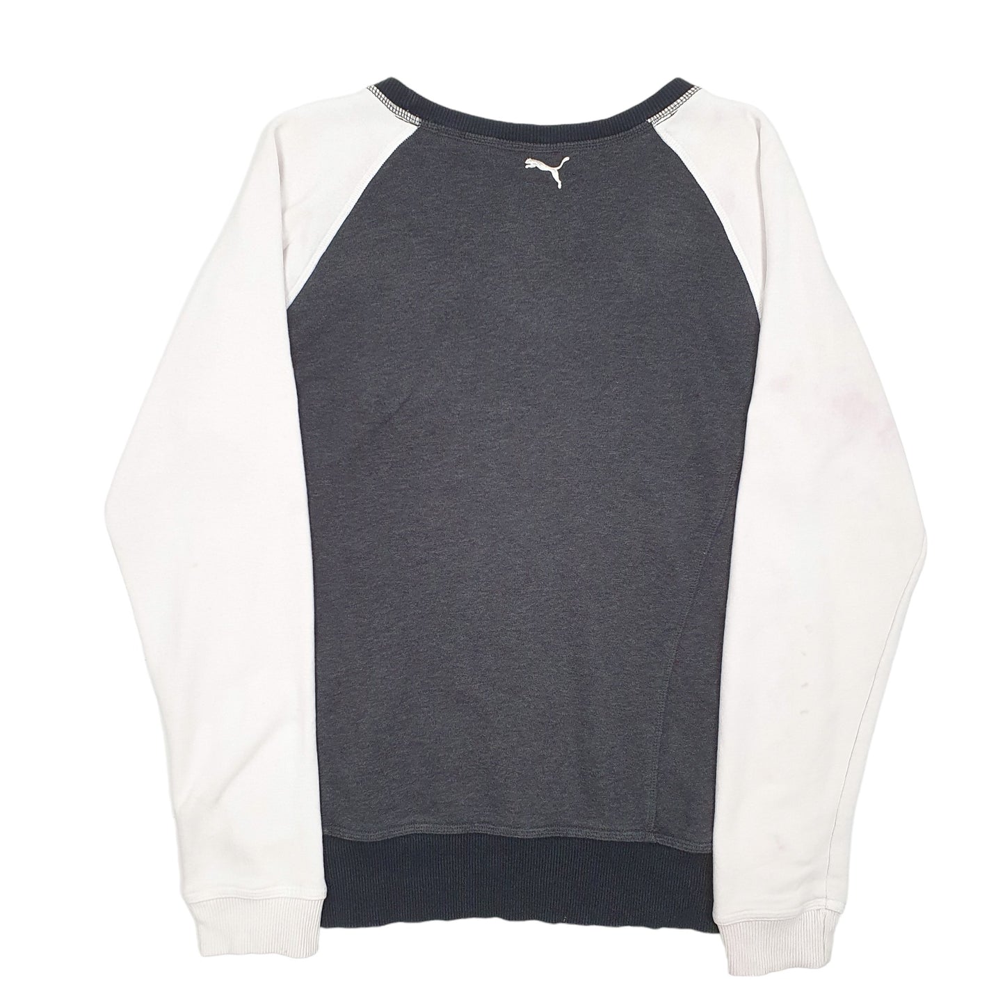 Womens Grey Puma Spellout Running Workout Crewneck Jumper