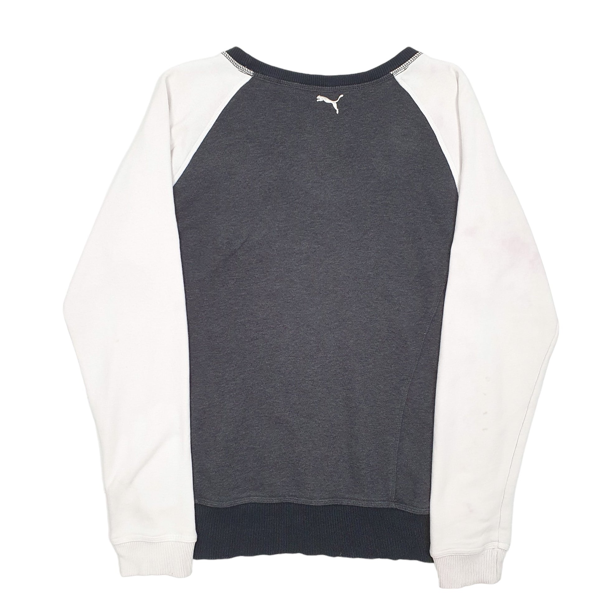 Womens Grey Puma Spellout Running Workout Crewneck Jumper