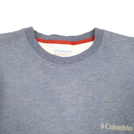 Mens Blue Columbia  Crewneck Jumper