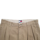 Mens Beige Tommy Hilfiger Double Pleated Chino Trousers