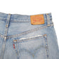 Womens Blue Levis 501 Jorts Hot Pants Distressed Denim Shorts