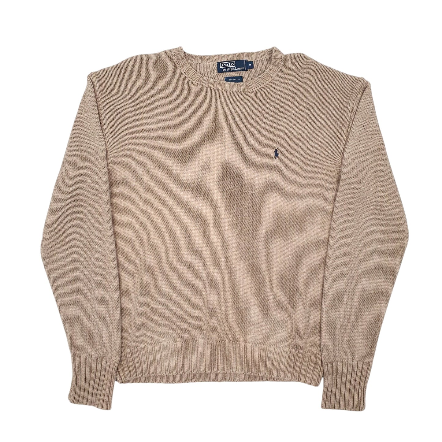 Mens Beige Polo Ralph Lauren Knit Crewneck Jumper