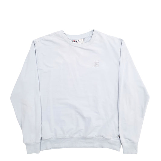 Womens Blue Fila  Crewneck Jumper