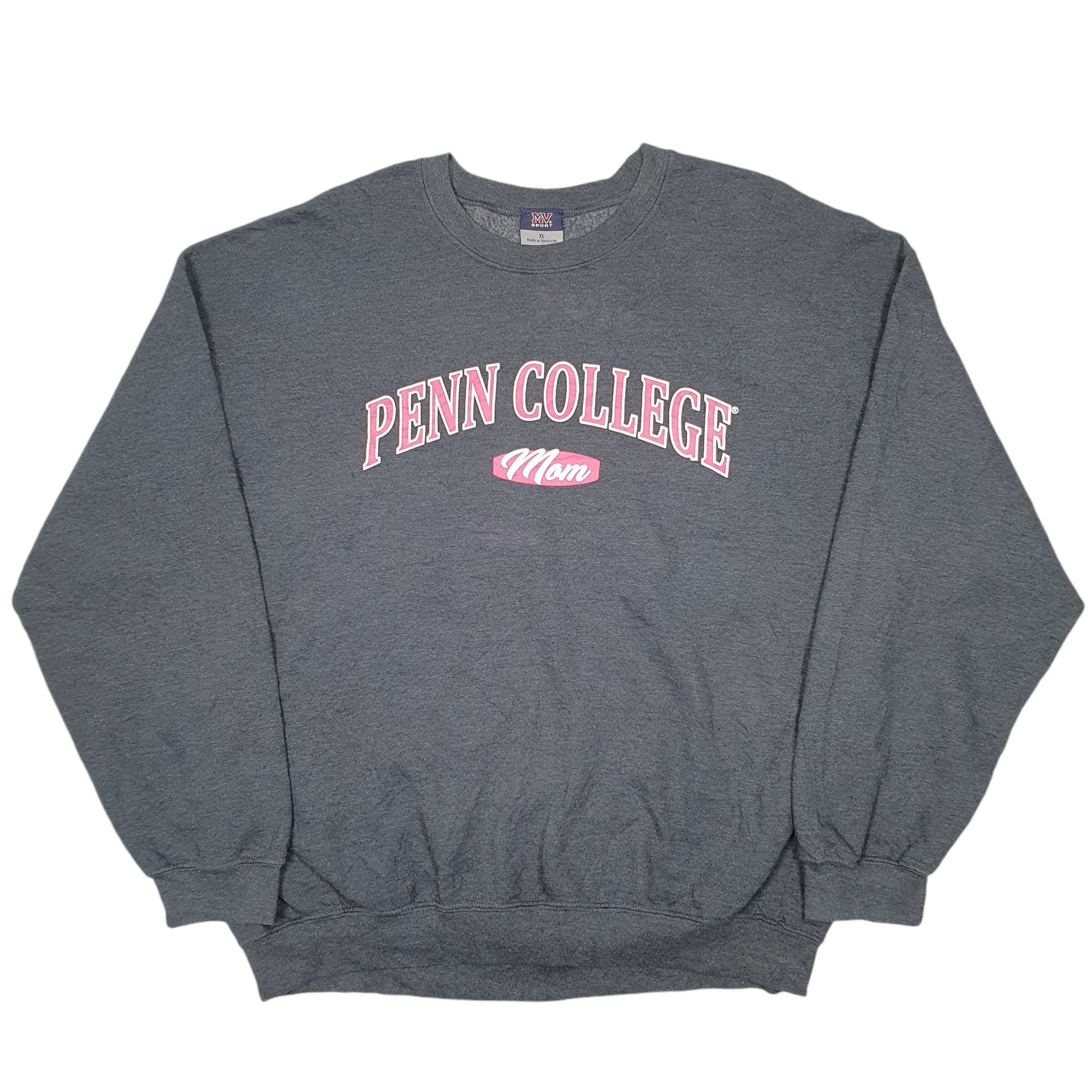 Mens Grey MV Sport Penn College Mom USA Crewneck Jumper