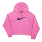 Womens Pink Nike Crop Top Hoodie Jumper