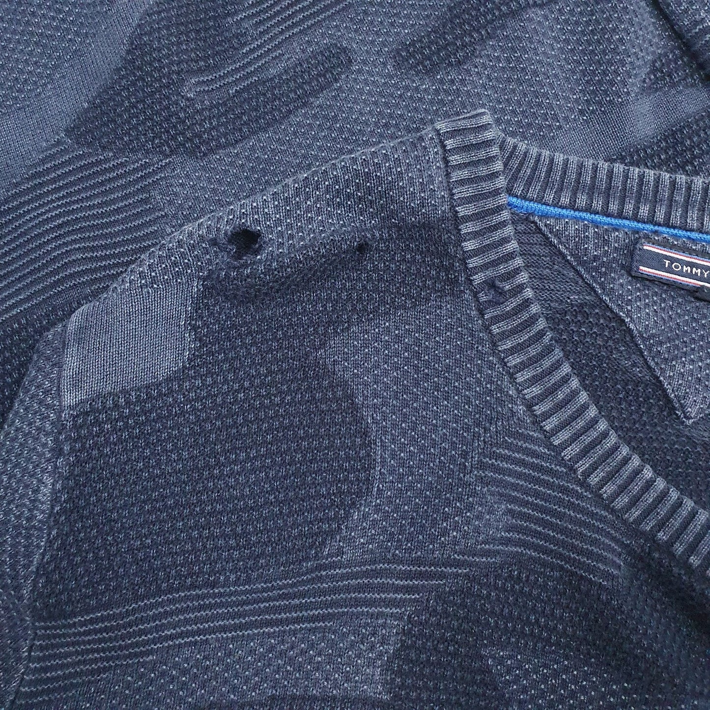 Mens Navy Tommy Hilfiger Knit Crewneck Jumper