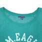 Womens Green American Eagle Outfitters Spellout Script  Raglan Crewneck Jumper