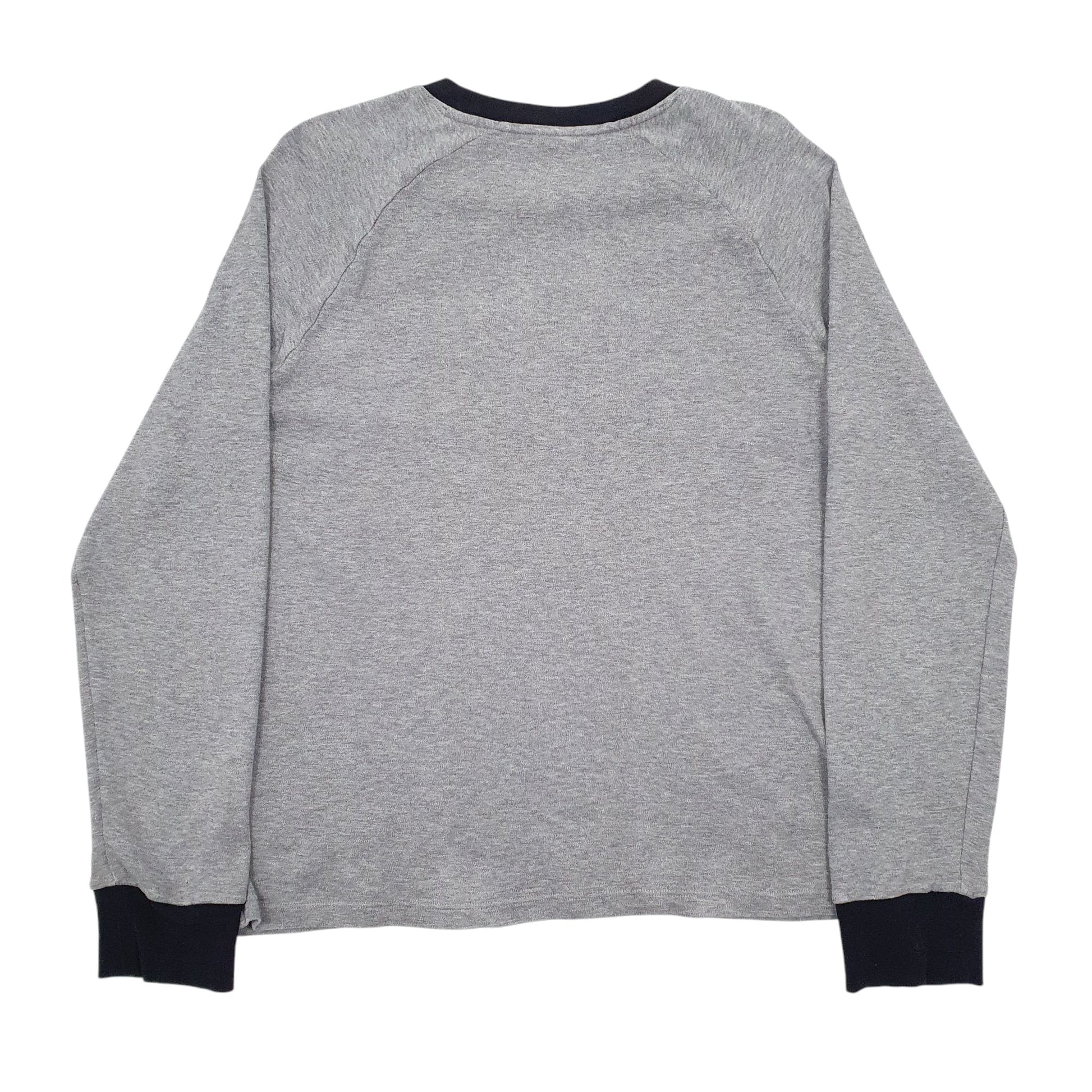 Mens Grey Hugo Boss Spellout Long Sleeve T Shirt