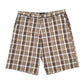 Mens Brown Hurley Check Surf Skate Chino Shorts